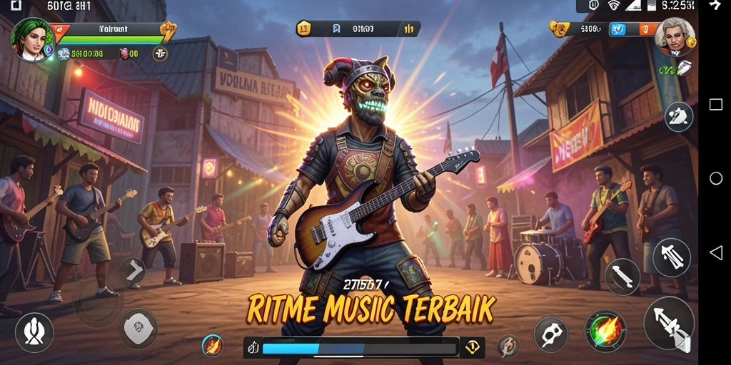 Tampilan gameplay dalam aplikasi musik 2757 yang menarik.