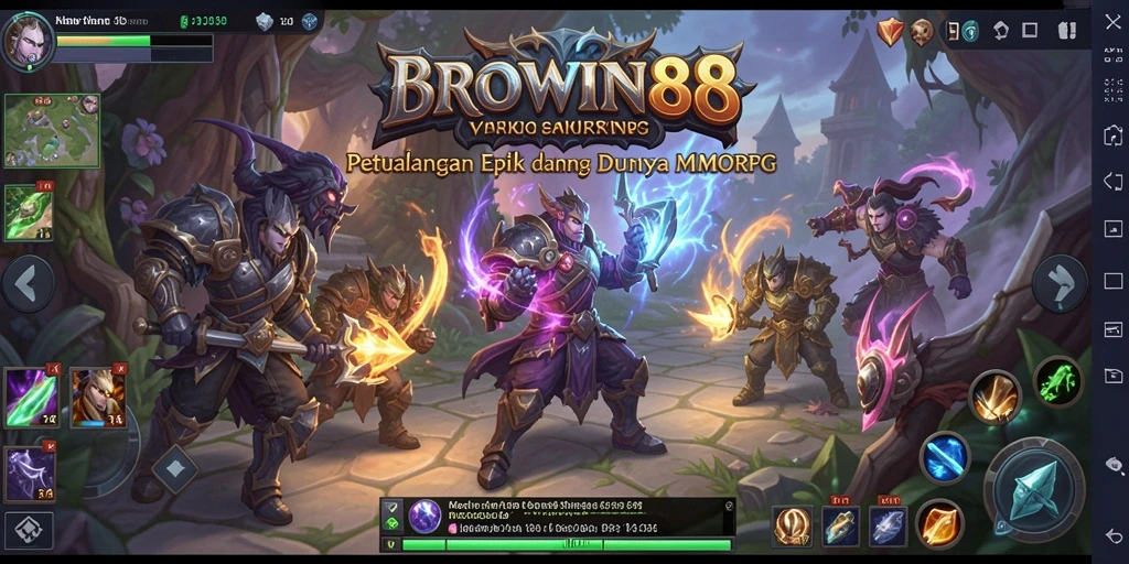 Tangkapan layar BROWIN88 menampilkan aksi seru dalam game MMORPG.
