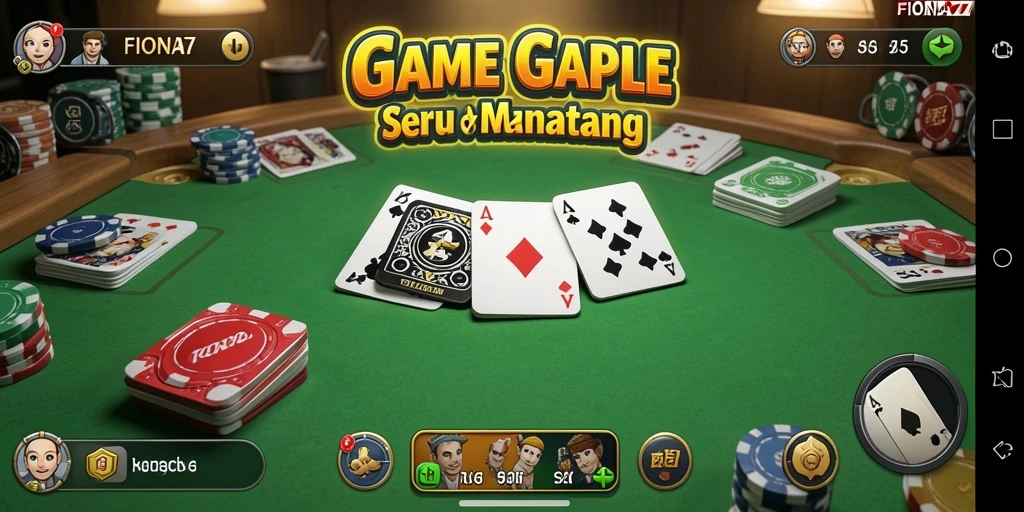 Gameplay FIONA77 yang seru dan interaktif dalam permainan Gaple.