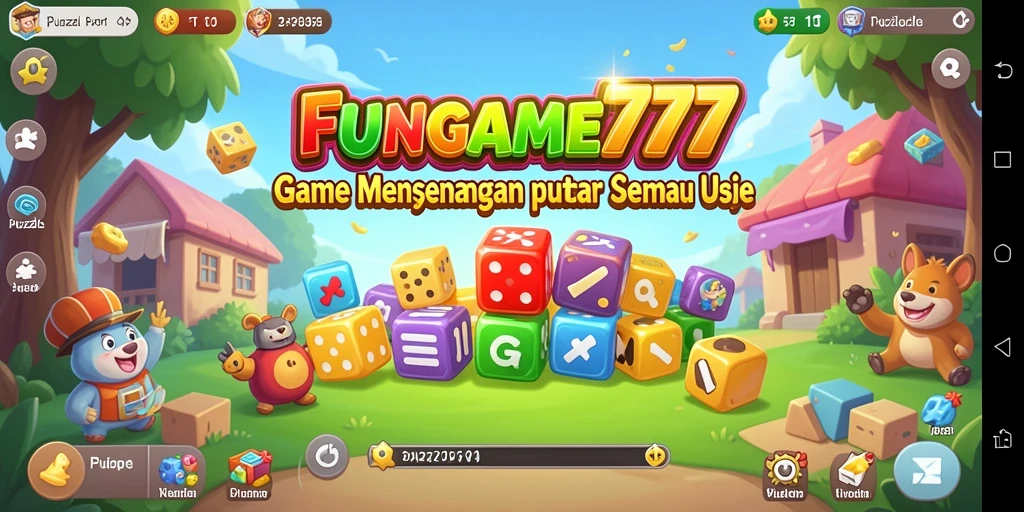 Tangkapan layar dari gameplay menantang FUNGAME777.