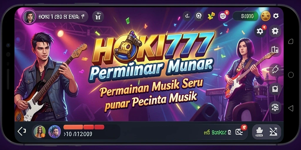Tangkapan layar HOKI777 menunjukkan gameplay seru dan interaktif dengan musik yang menyenangkan.