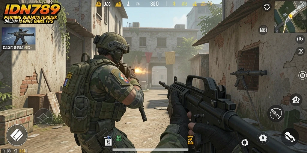 Tampilan gameplay IDN789 menunjukkan aksi pertempuran yang intens dan mendebarkan.