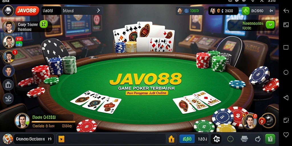Tampilan gameplay Poker di JAVO88 yang menarik dan interaktif.