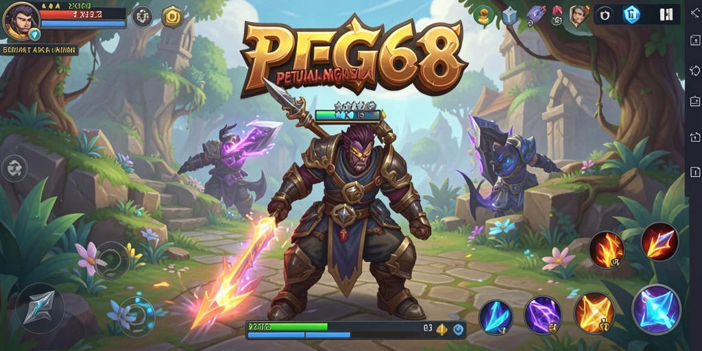 Screenshot menampilkan aksi seru dalam permainan ARPG PGG68.