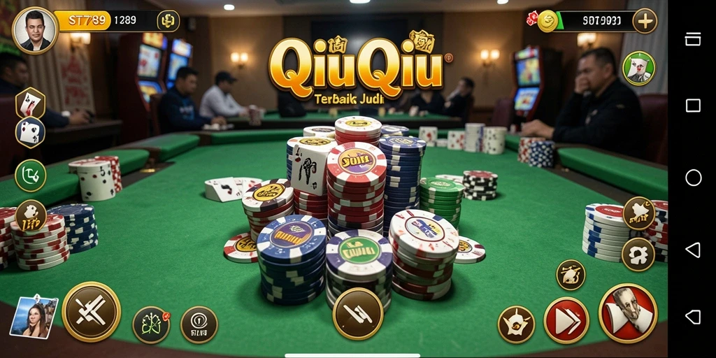 Tampilan gameplay seru dalam permainan QiuQiu di ST789.