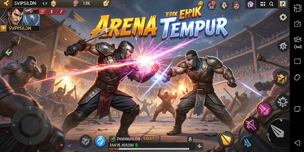 Gameplay dinamis yang menampilkan pertarungan seru dan karakter unik.