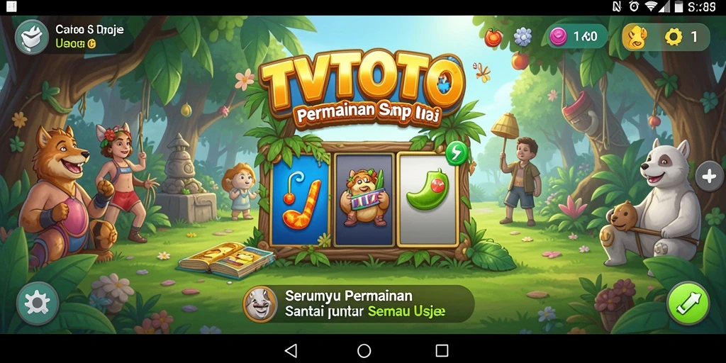 Screenshot menunjukkan gameplay seru dari TVTOTO.